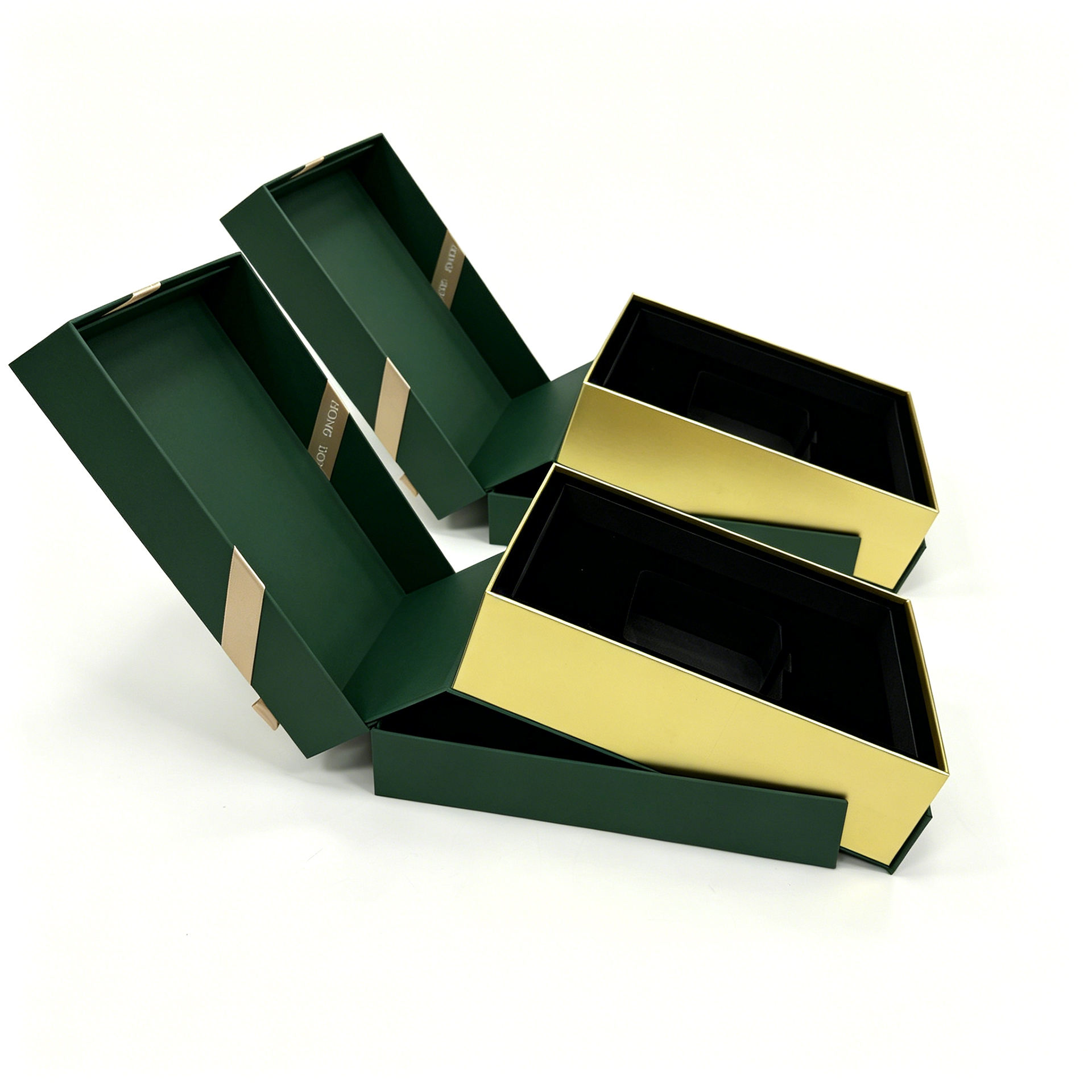 Eco-friendly Luxury Gold Foil Logo Book-Shaped Rigid Gift Box - view 4