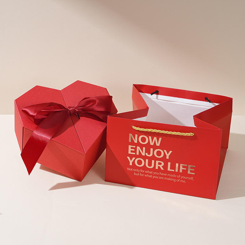 Heart-Shaped Multi-Color Jewelry Gift Box with Bag