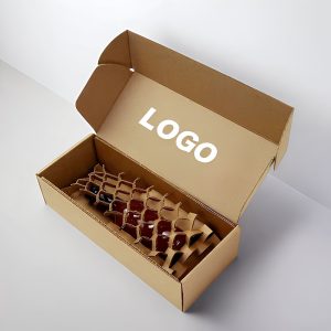 Custom protective kraft honeycomb wrap paper hexpand shipping box with fixed insert